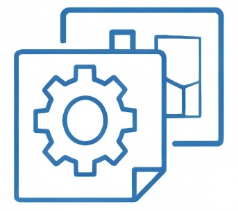 2D and 3D drawings icon